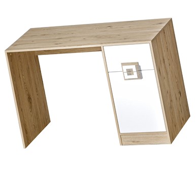 meble NICO 10 biurko gamingowe komputerowe młodzieżowe dąb jasny biały dąb