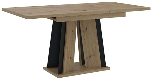 DOHA nowoczesny stół rozkładany do salonu jadalni 120x80 dąb artisan czarny