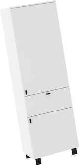 meble GAVES 07 regał z półkami szufladą zamknięty loft biały czarny