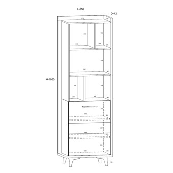 meble BOX _06 regał 1d