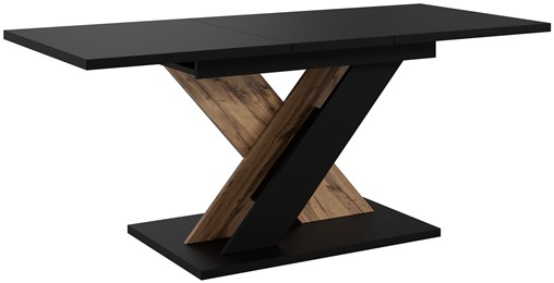 TX1 nowoczesny stół rozkładany do salonu kuchni jadalni 120/160x80 czarny w