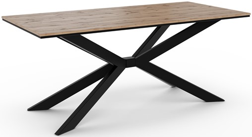 FLORA nowoczesny loftowy stół do salonu jadalni 190x90 dąb wotan czarny