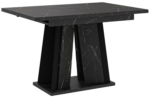 DOHA nowoczesny stół rozkładany do salonu jadalni 120x80 marmur royal czarn