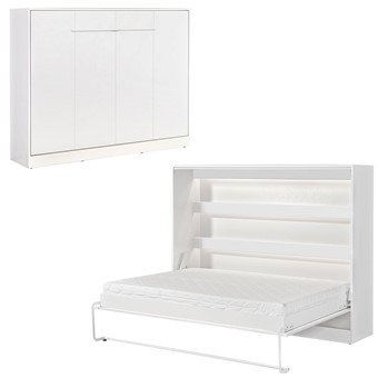 meble PEFE 140 półkotapczan poziomy łóżko chowane składane bez mat biały bi
