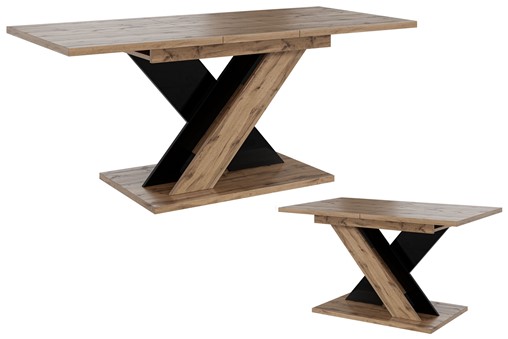 TX1 nowoczesny stół rozkładany do salonu kuchni jadalni 120/160x80 wotan cz