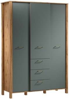 meble INDYGO S3D3S szafa trzydrzwiowa do przedpokoju sypialni wotan zieleń