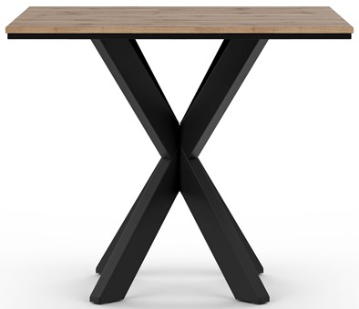 PARO nowoczesny loftowy stół kwadratowy do salonu jadalni dąb wotan czarny