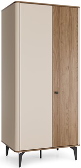 meble AURENA 01 nowoczesna szafa dwudrzwiowa na nóżkach orzech cashmere