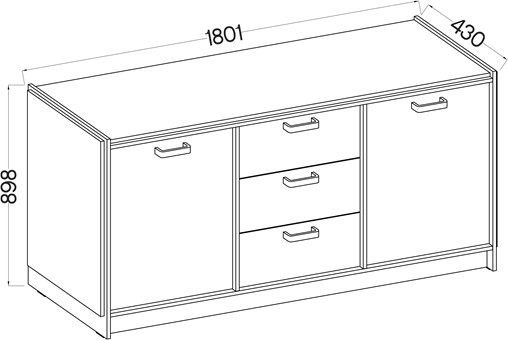 meble KARIA 810 komoda z szufladami loft artisan