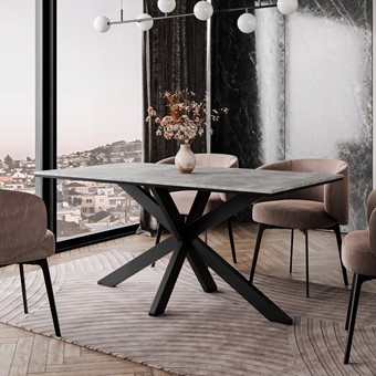 WERO nowoczesny loftowy stół do salonu jadalni 160x90 beton czarny