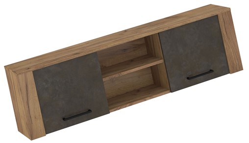 meble DELIS 13 szafka półka wisząca ścienna z drzwiami craft złoty gra brąz