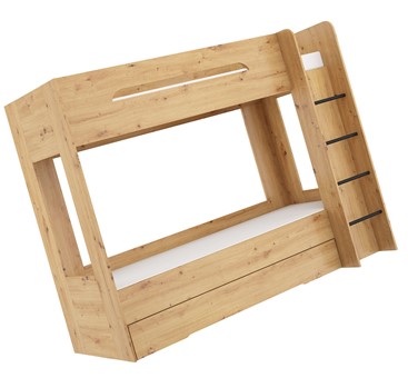 Łóżko piętrowe dziecięce młodzieżowe 2 osobowe 80x200 BLIN dąb artisan