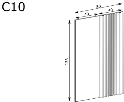 meble CALI 10 panel dąb artisan / czarny