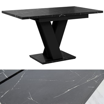 MASIV nowoczesny stół rozkładany do salonu jadalni 120x80 marmur roy czarny