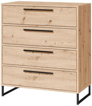 meble DARCO 05 komoda z szufladami do salonu sypialni dąb artisan / czarny