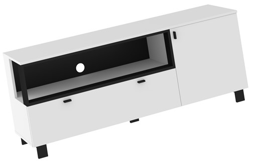meble GAVES 13 komoda stolik szafka RTV loft do salonu biały czarny