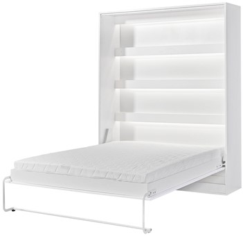 meble PEFE 160 półkotapczan pionowy łóżko chowane w szafie bez mat biały bi