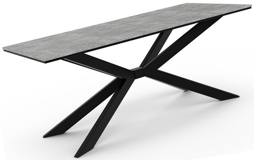 FLORA nowoczesny loftowy stół do salonu jadalni 190x90 beton czarny