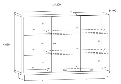 meble BRITA 05 komoda 2D