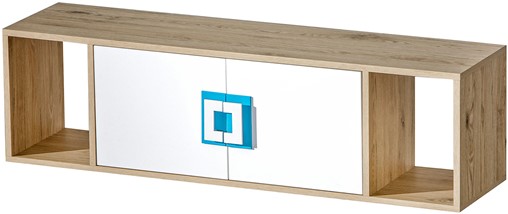 meble NICO 12 szafka półka wisząca ścienna na książki dąb jasny biały turku