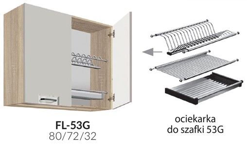 meble kuchenne FAVORIT szafka górna ociekarka 80 [53G]