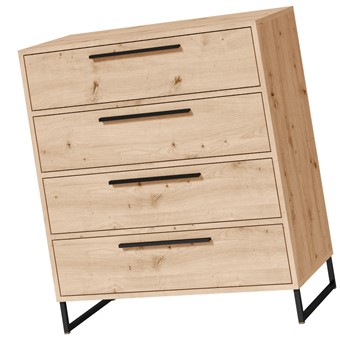 meble DARCO 05 komoda z szufladami do salonu sypialni dąb artisan / czarny