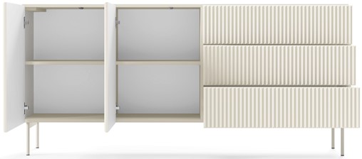 meble MUPPI C duża komoda z szufladami na nóżkach ryfle kaszmir cashmere