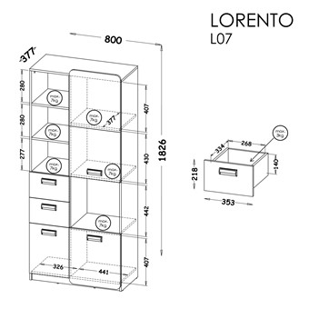 meble LORENTO 07 regał