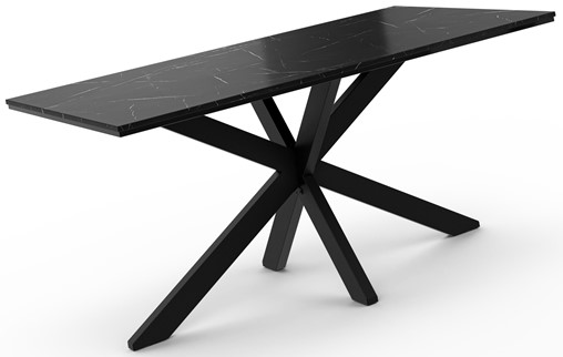 WERO nowoczesny loftowy stół do salonu jadalni 160x90 marmur royal czarny