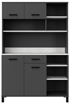 meble kuchenne LINDA bufet 120 szafka kawiarka kredens antracyt beton smart