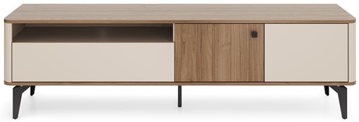 meble AURENA 06 komoda szafka RTV do salonu na nóżkach orzech cashmere