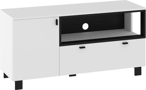 meble GAVES 12 komoda stolik szafka RTV do salonu loft biały czarny