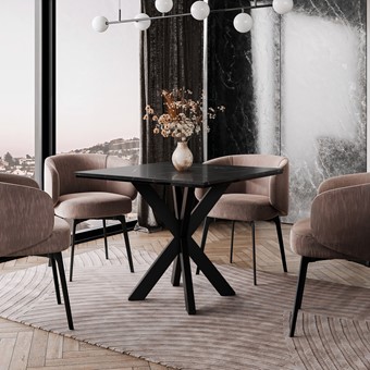 PARO nowoczesny loftowy stół kwadratowy do salonu jadalni marmur royal czar