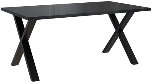 BROOKLYN X biurko / stół industrialny do salonu jadalni 160x90 czarny połys