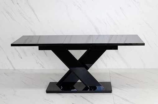 BRONX nowoczesny stół rozkładany 140/180x80 do salonu jadalni czarny połysk