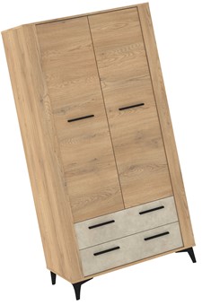 meble MIGES 12 szafa z szufladami drążkiem na nóżkach dąb cremona granada m