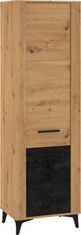 meble MIGES 01 wąski regał zamknięty z półkami bieliźniarka artisan beton c