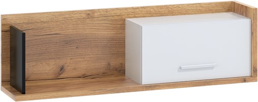 meble DOX 11 szafka półka wisząca ścienna na książki dąb craft biały czarny