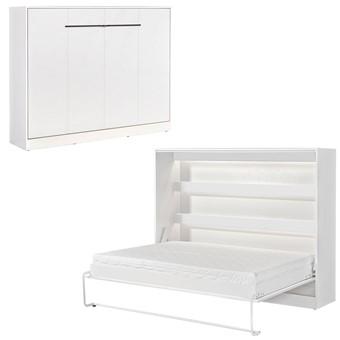 meble PEFE 140 półkotapczan poziomy łóżko chowane składane bez mat biały cz