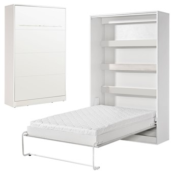 meble PEFE 120 półkotapczan pionowy łóżko chowane w szafie bez mat biały bi
