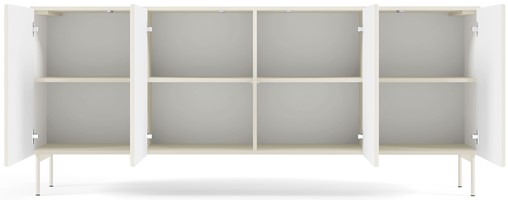 meble MUPPI B duża komoda z drzwiami na nóżkach ryfle kaszmir cashmere