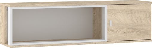 meble GAVES 15 szafka półka wisząca ścienna loft dąb endgrain biały
