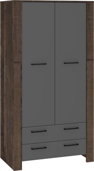 meble DELIS 12 szafa z szufladami do przedpokoju salonu dąb grange grafit