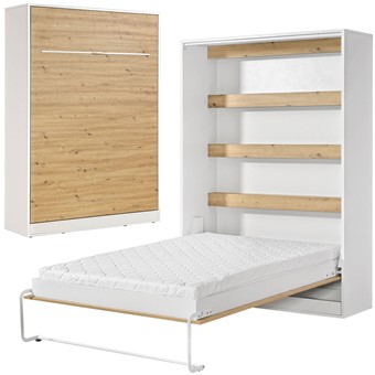 meble PEFE 140 półkotapczan pionowy łóżko chowane w szafie b. mat artisan b