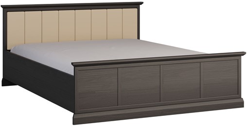 meble LUCCA L160 łóżko 160x200 do sypialni bez materaca z pojemnikiem czarn