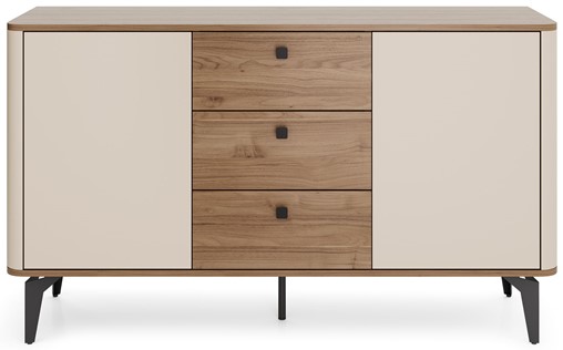 meble AURENA 04 nowoczesna komoda z szufladami na nóżkach orzech cashmere