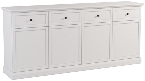 meble LUCCA K4D4S komoda z szufladami drzwiami do salonu sypialni biały opa