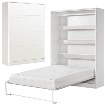 meble PEFE 140 półkotapczan pionowy łóżko chowane w szafie bez mat biały bi