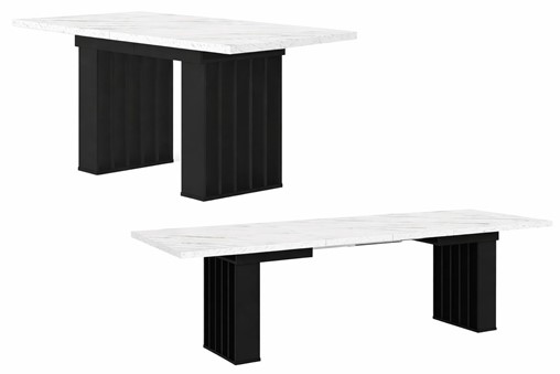 CO1 nowoczesny stół rozkładany do salonu kuchni jadalni 160/240x80 mar/czar