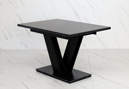 MASIV nowoczesny stół rozkładany do salonu jadalni 120x80 marmur roy czarny